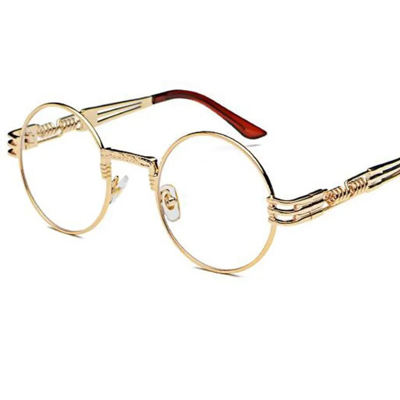 Buck Vintage Steampunk Round Glasses Frame