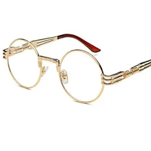 Buck Vintage Steampunk Round Glasses Frame