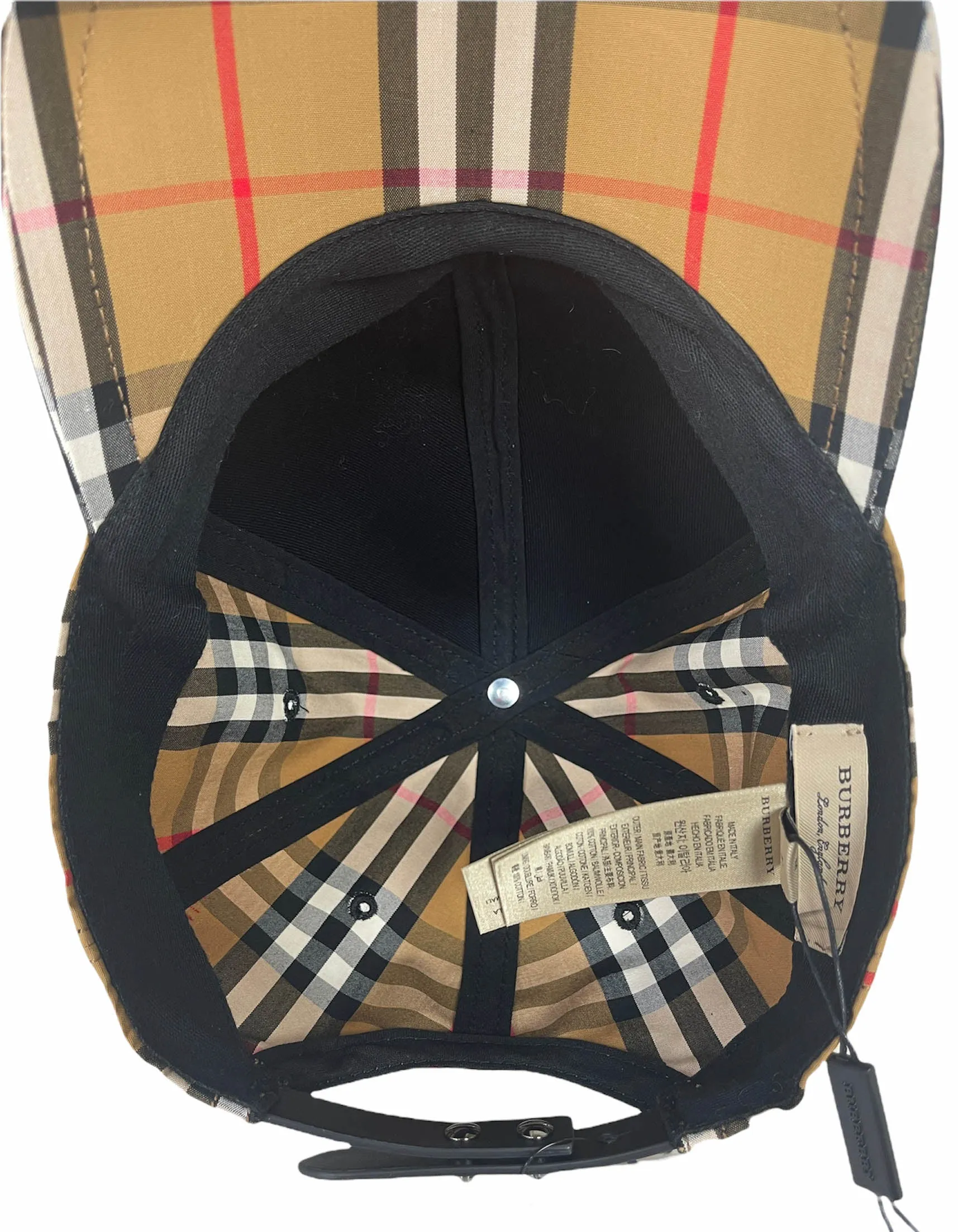 Burberry NWT Vintage Check Baseball Cap sz M