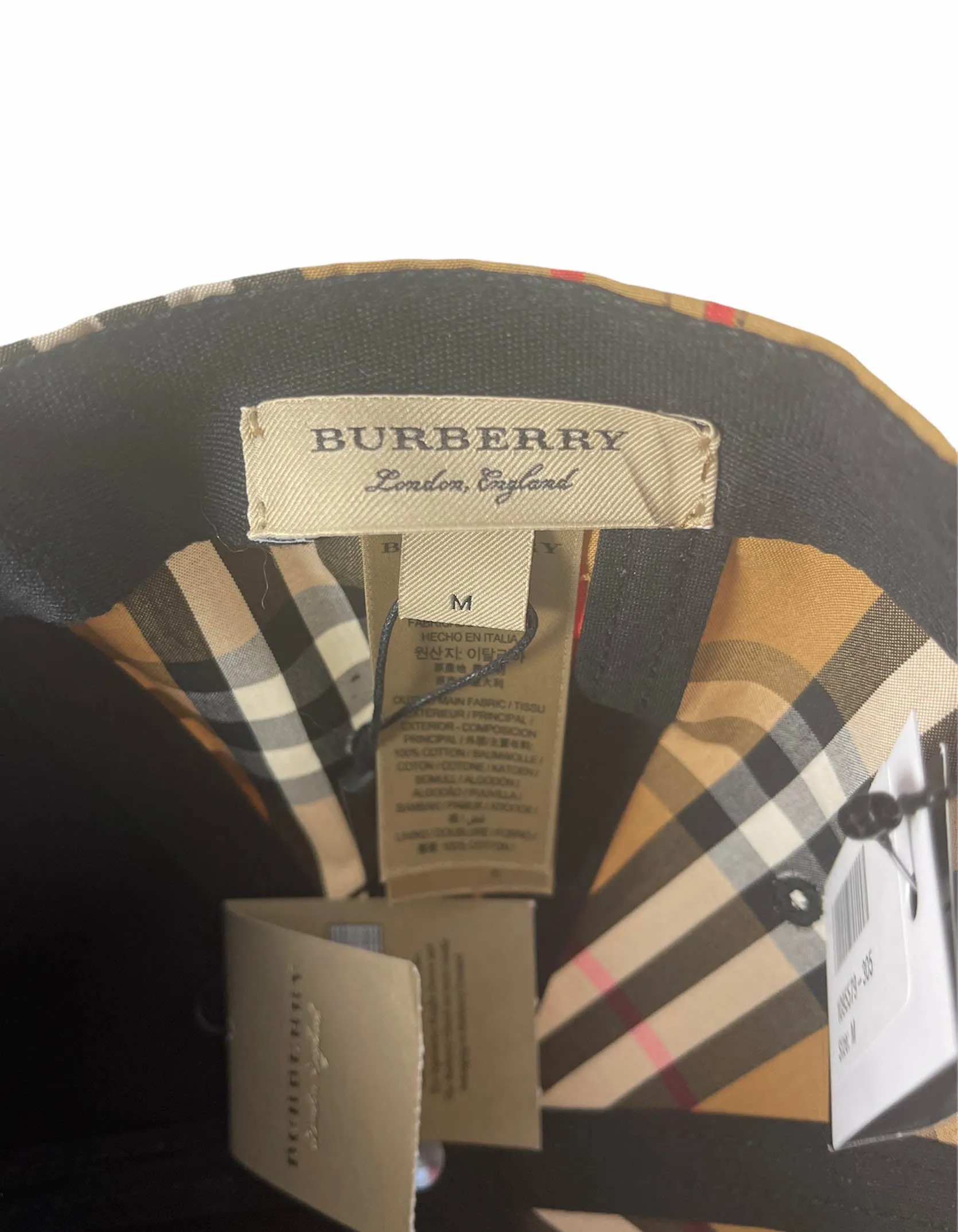 Burberry NWT Vintage Check Baseball Cap sz M