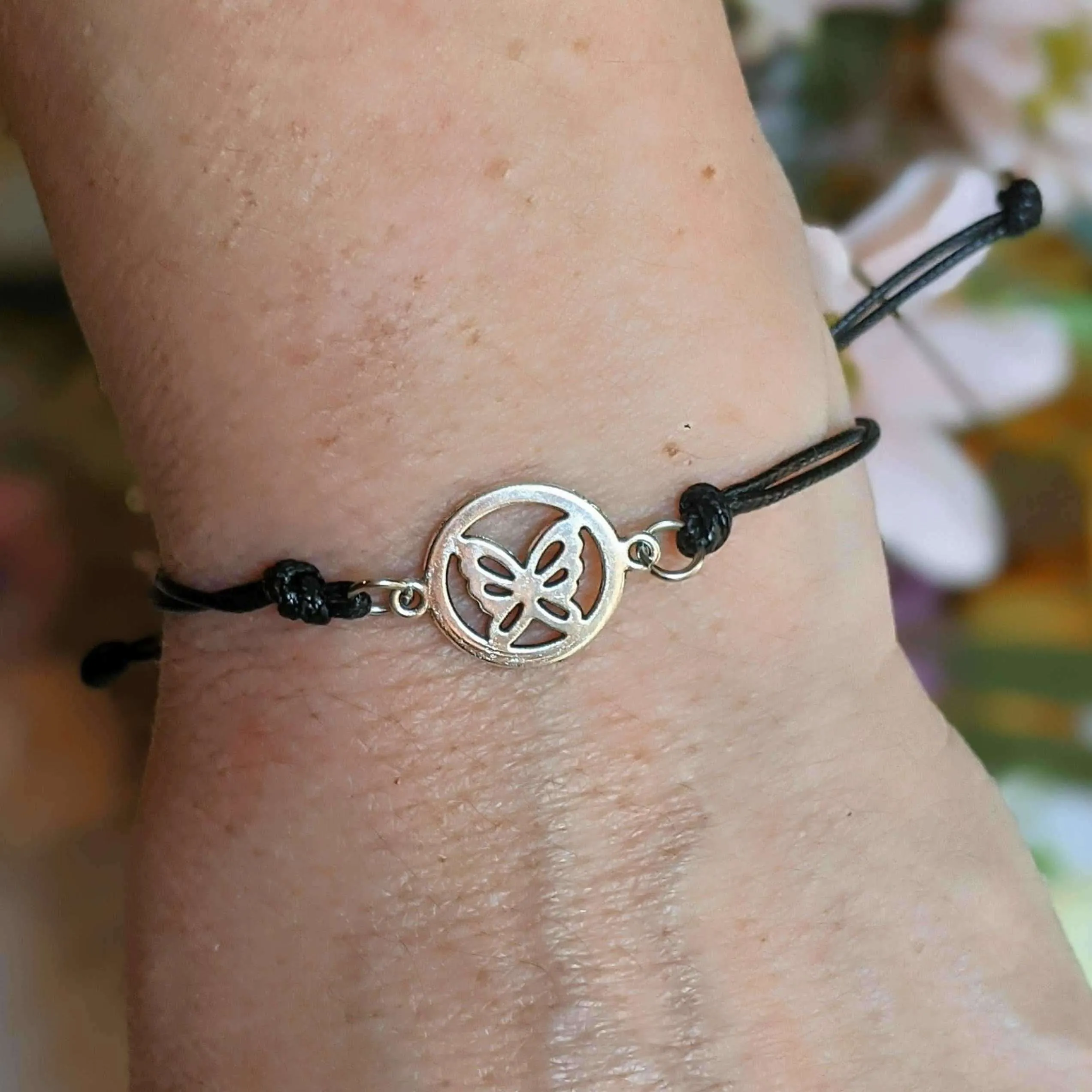 Butterfly Waxed Cord surfer Bracelet