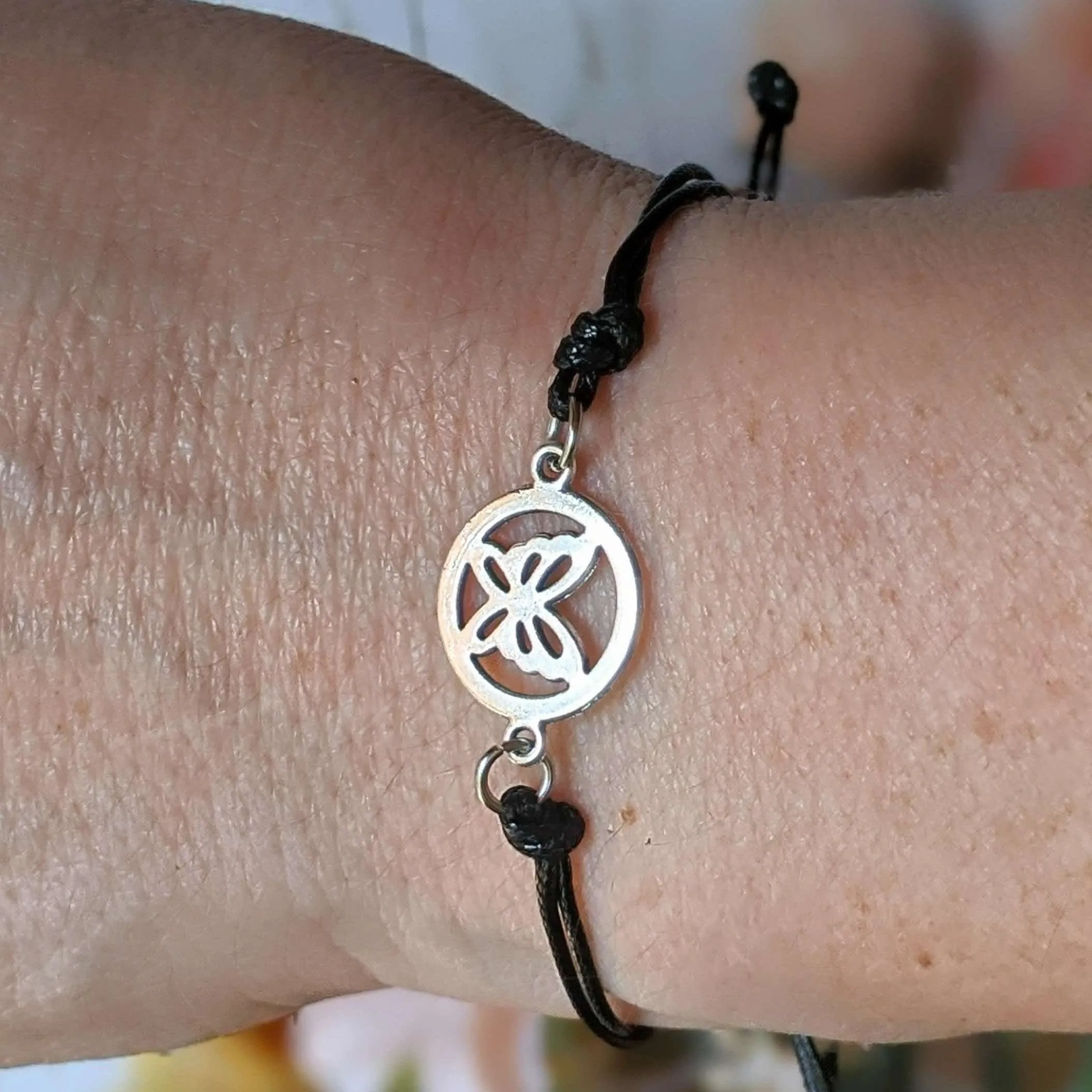 Butterfly Waxed Cord surfer Bracelet