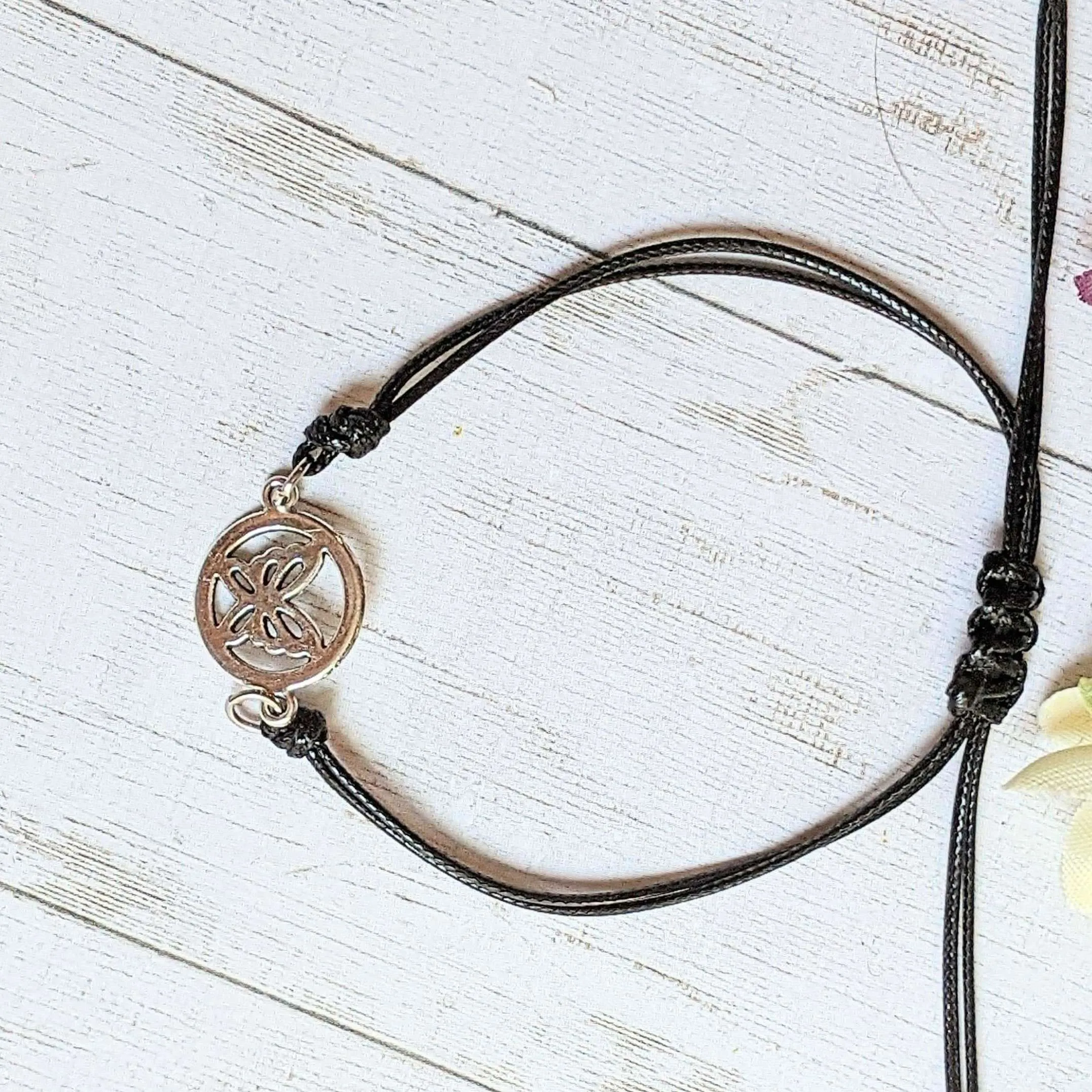 Butterfly Waxed Cord surfer Bracelet