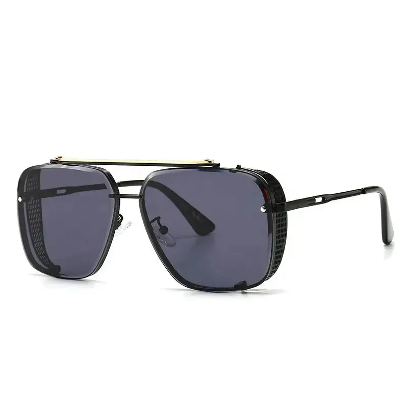 Cam Steampunk Square Metal Sunglasses