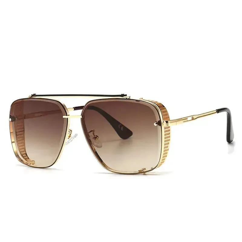 Cam Steampunk Square Metal Sunglasses