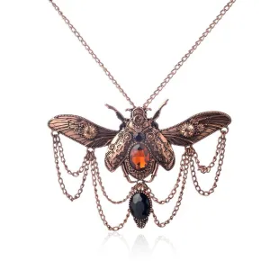 Collier Steampunk Pendentif Coccinelle Vintage