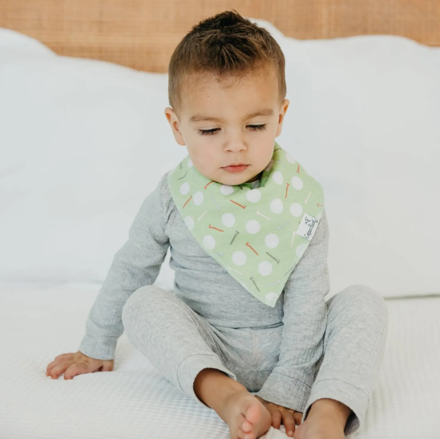 Copper Pearl Golf Bogey Baby Bandana Bib Set (4 Pack)