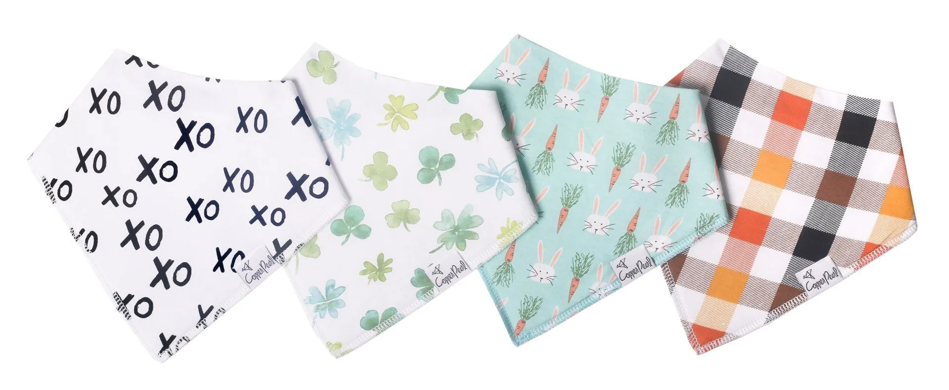 Copper Pearl Holiday Bandana Bib Set