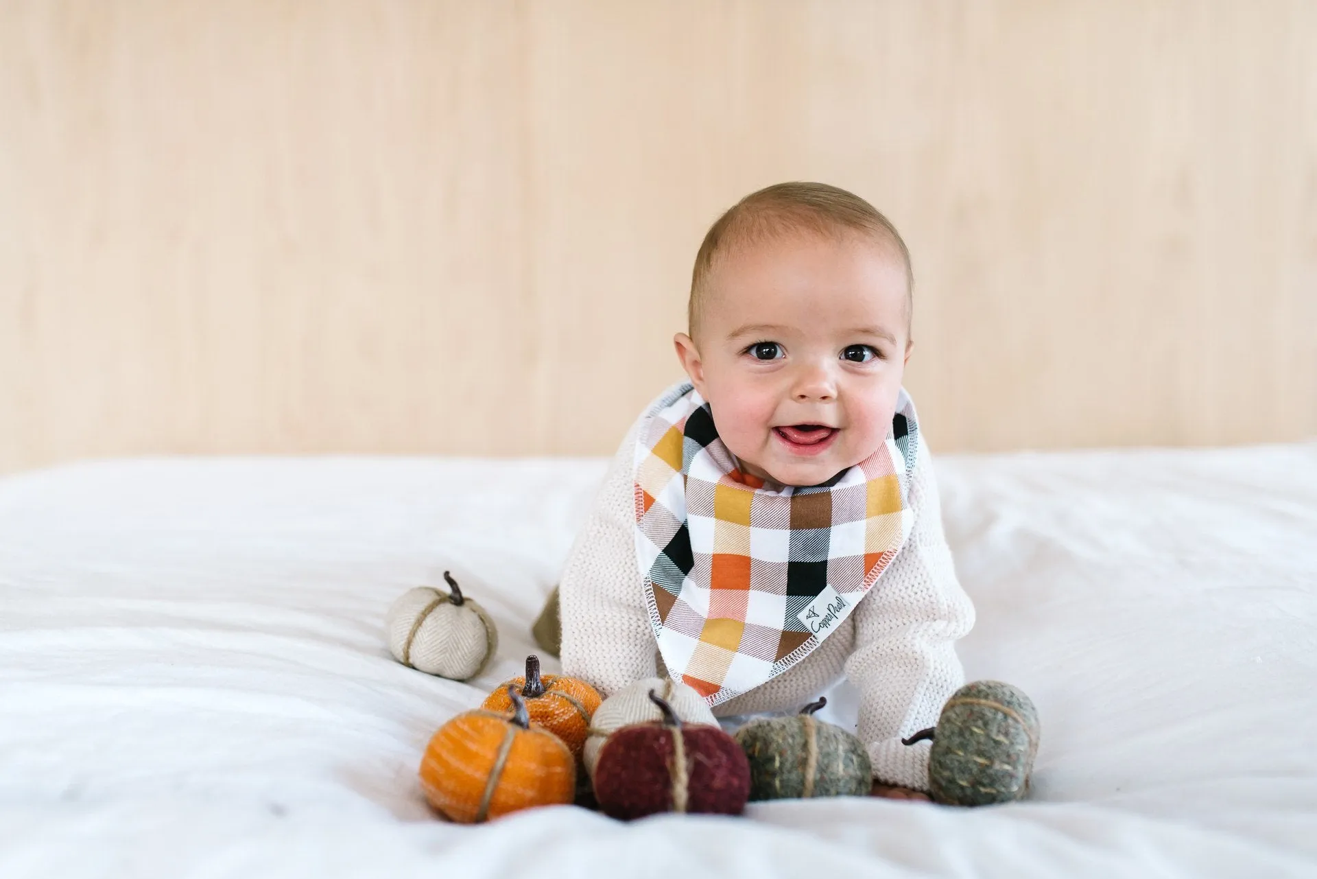 Copper Pearl Holiday Bandana Bib Set