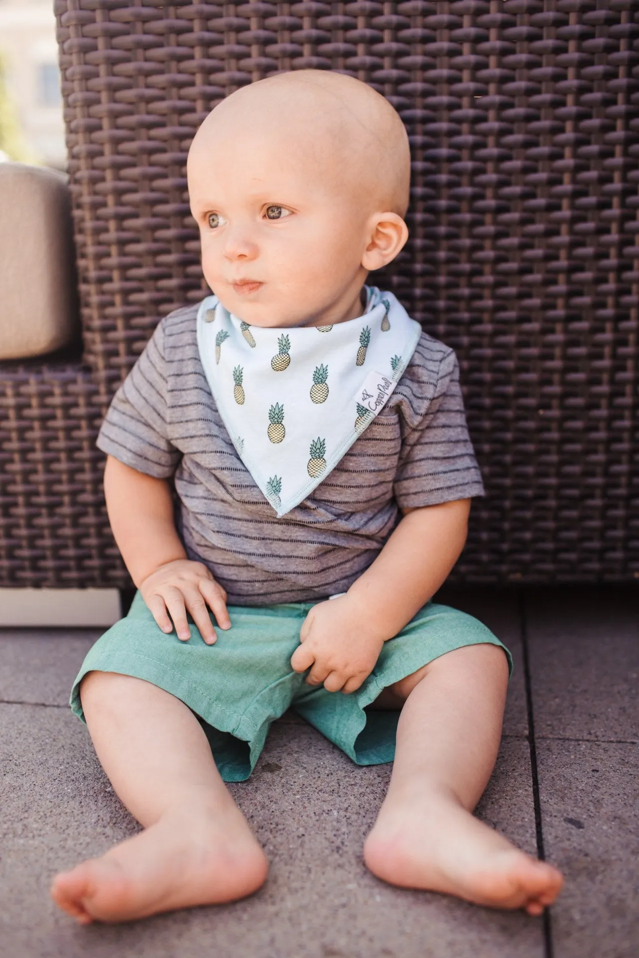 Copper Pearl Maui Bandana Bib Set - Original