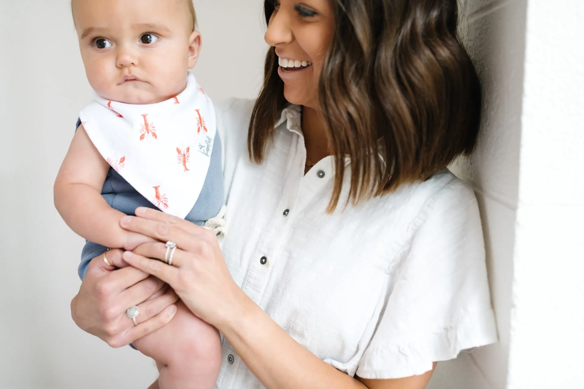 Copper Pearl Nautical Bandana Bib Set