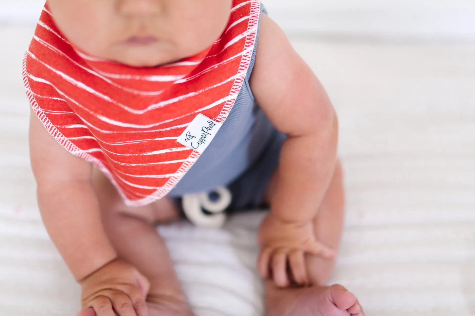 Copper Pearl Nautical Bandana Bib Set