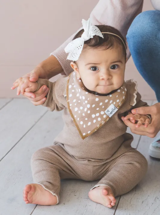 Copper Pearl Single Bandana Bib- Autumn