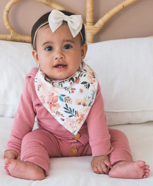 Copper Pearl Single Bandana Bib- Autumn