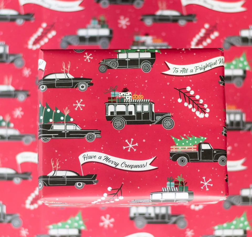 Creepmas Hearse Gift Wrap (8ft Roll)