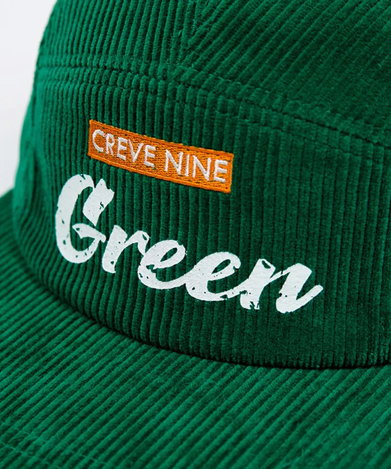 CREVE NINE: Corduroy Camp Cap - Green
