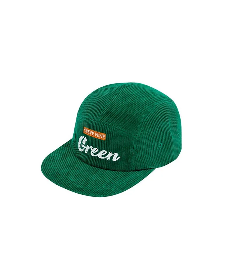 CREVE NINE: Corduroy Camp Cap - Green