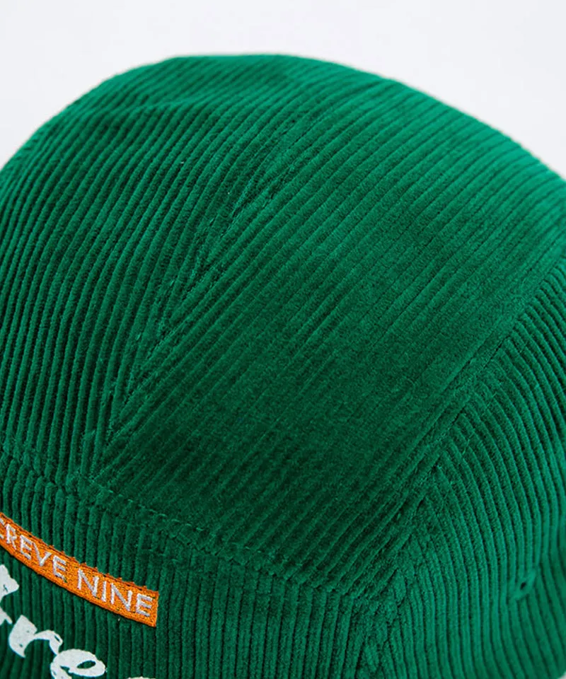 CREVE NINE: Corduroy Camp Cap - Green