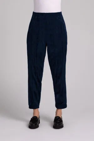 Crinkle Velvet Half Cuff Jogger Pant