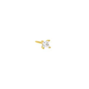 CZ Princess Cut Stud Earring