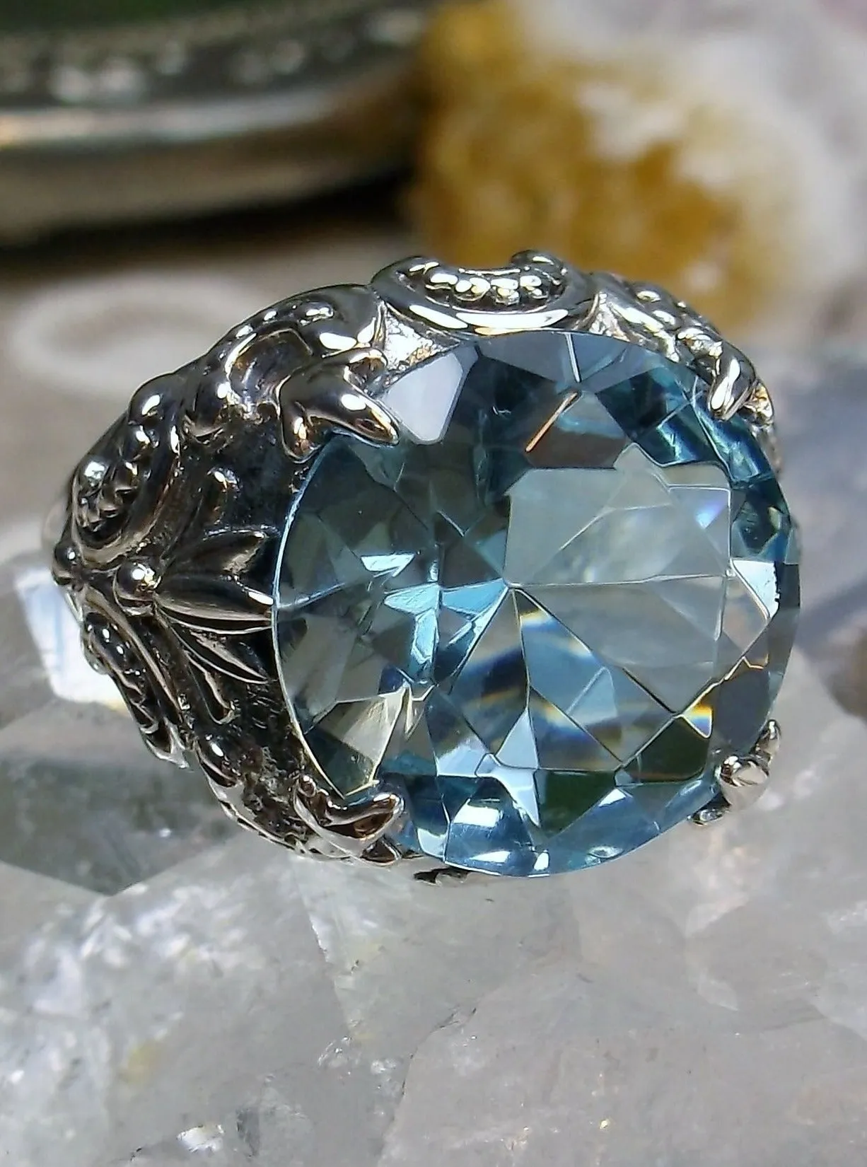 D96, Gothic Bling Ring | Choice of 12ct Gem Vintage Revival Jewelry D96