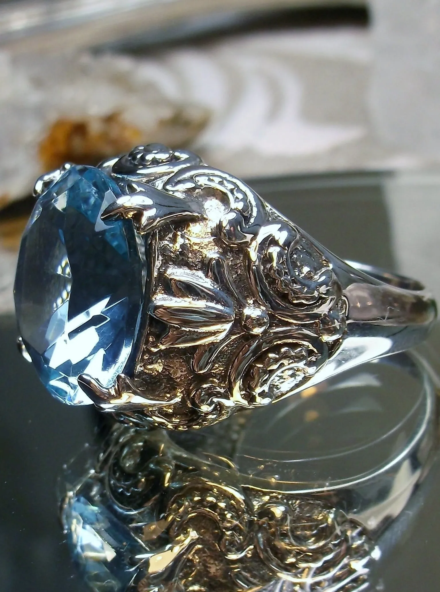 D96, Gothic Bling Ring | Choice of 12ct Gem Vintage Revival Jewelry D96