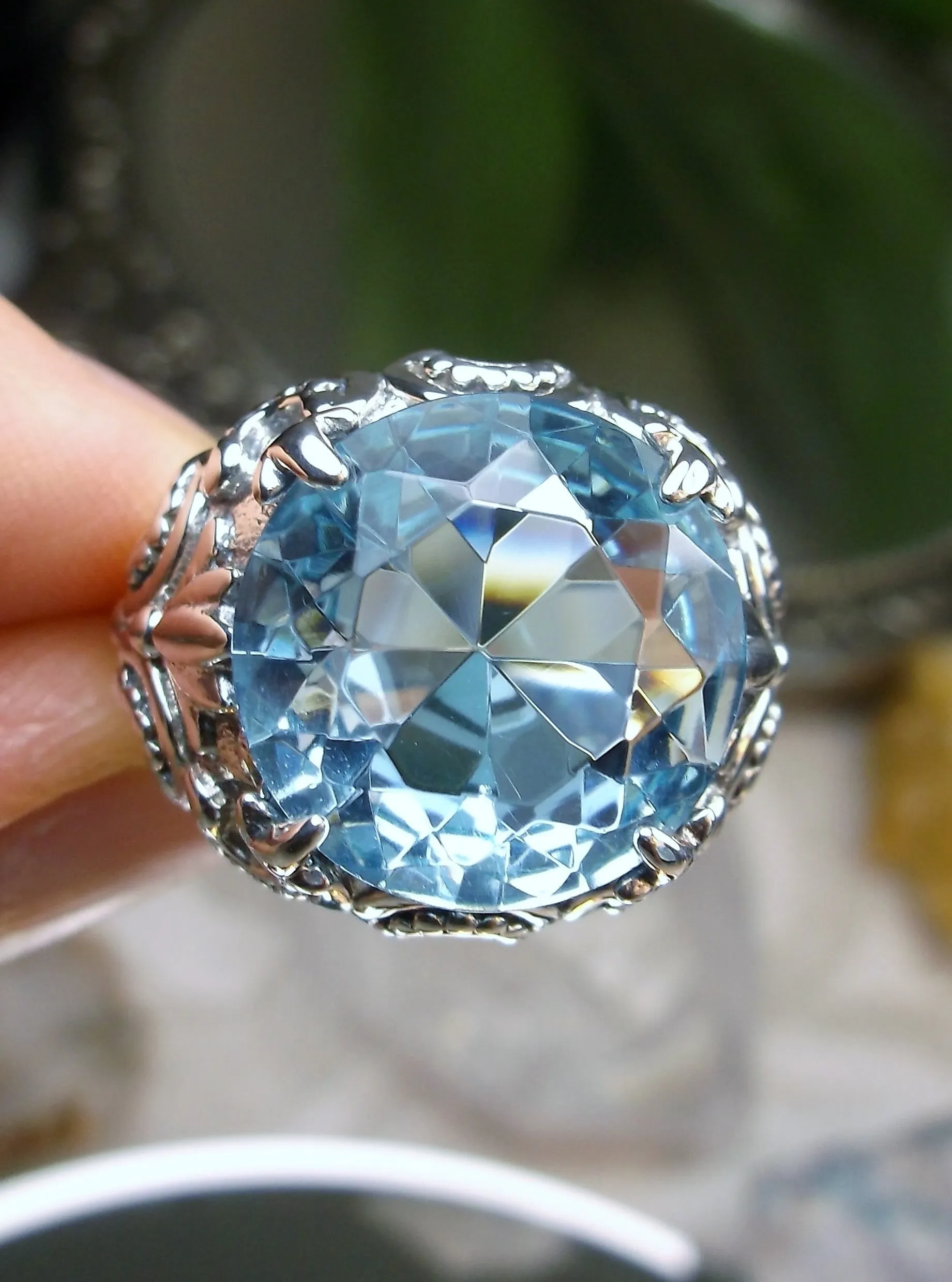 D96, Gothic Bling Ring | Choice of 12ct Gem Vintage Revival Jewelry D96