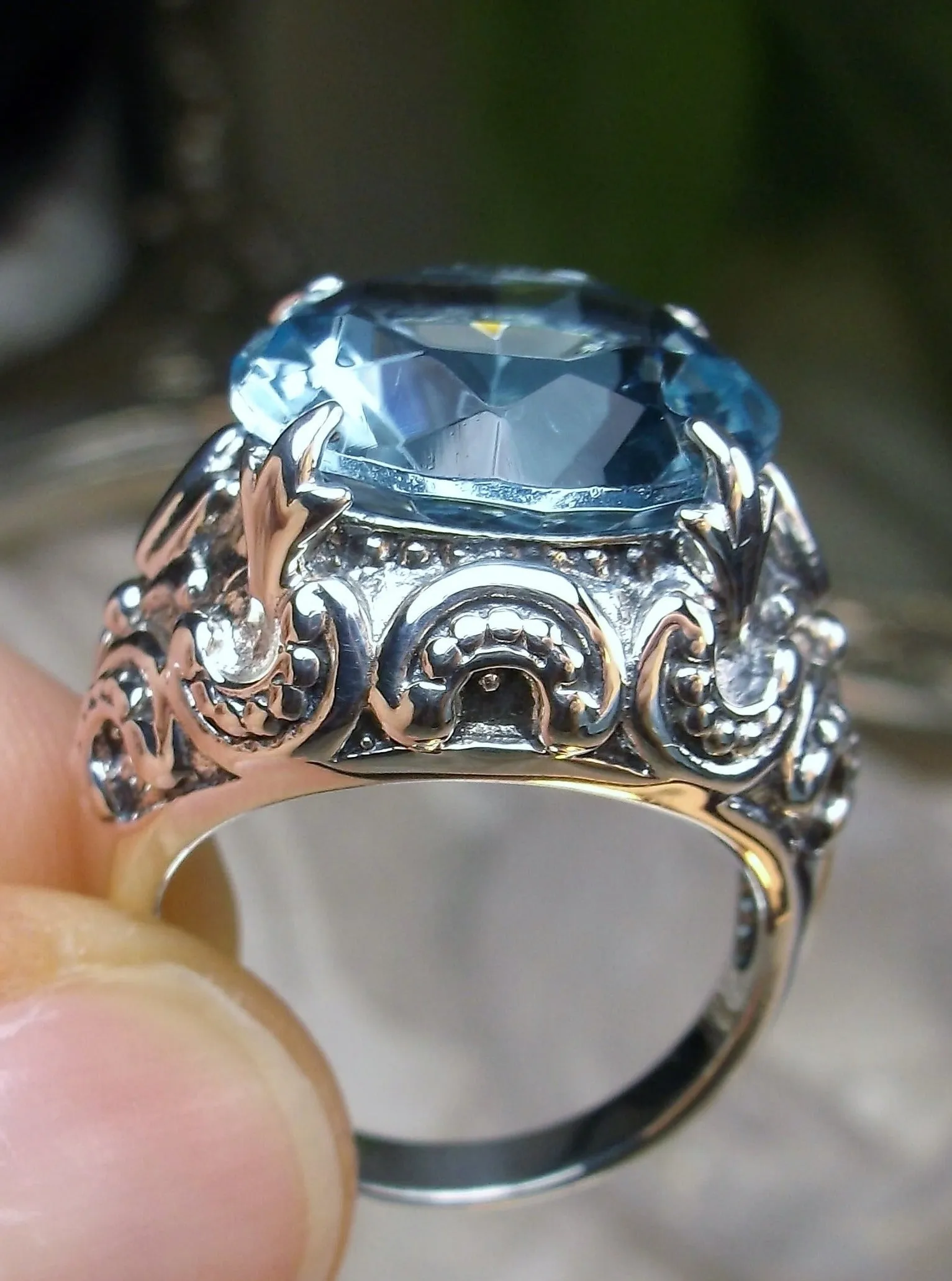 D96, Gothic Bling Ring | Choice of 12ct Gem Vintage Revival Jewelry D96