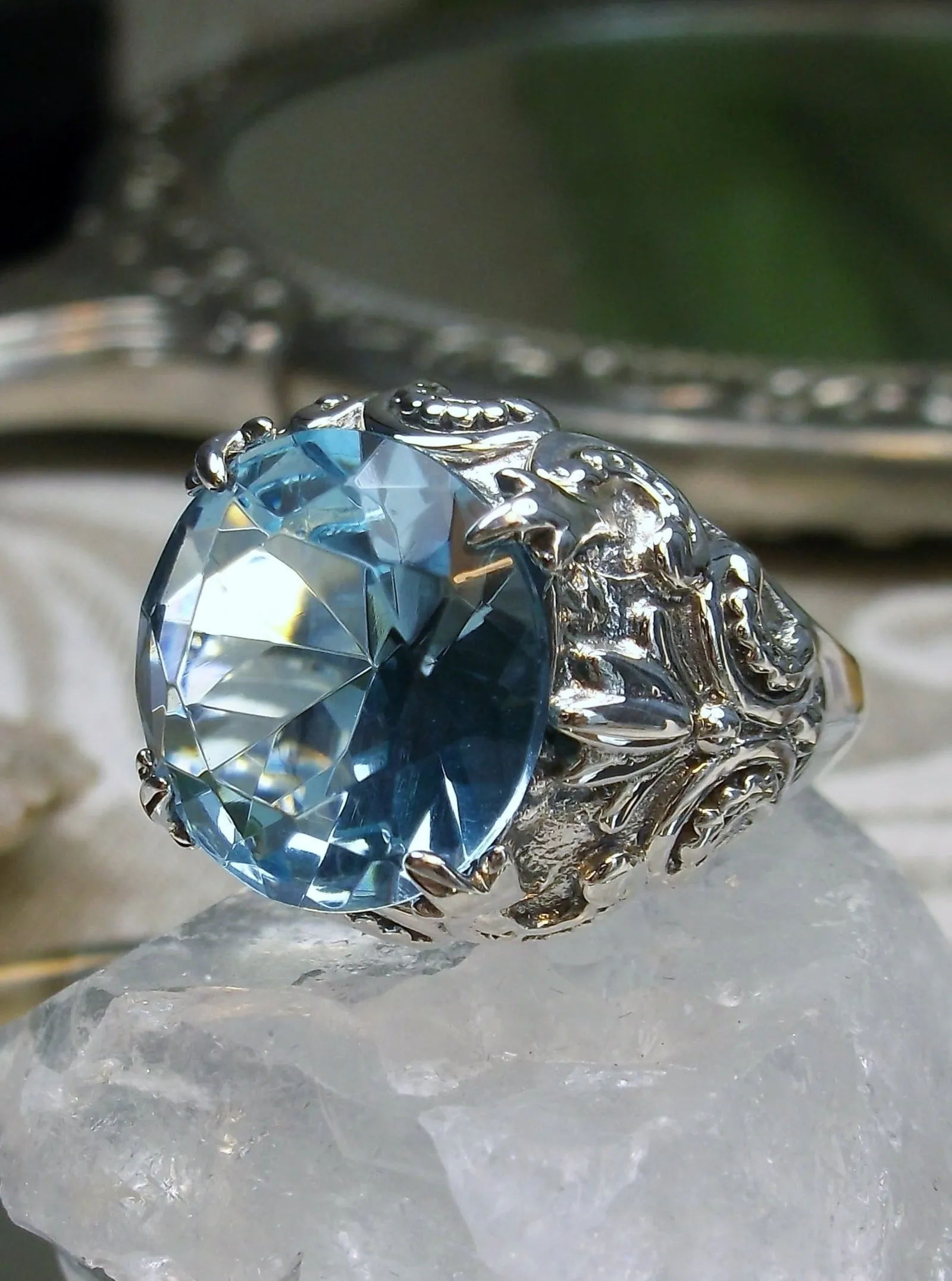 D96, Gothic Bling Ring | Choice of 12ct Gem Vintage Revival Jewelry D96