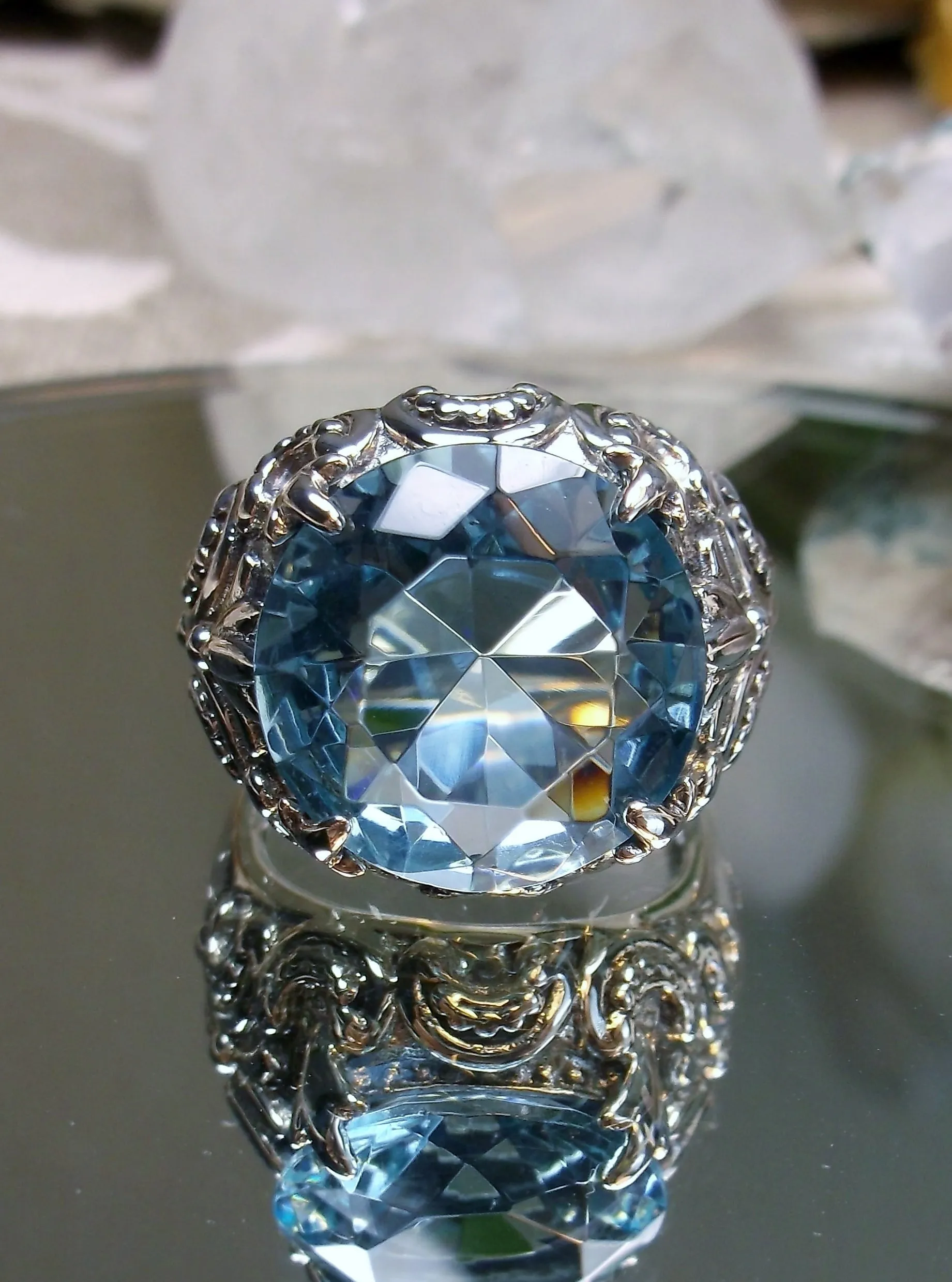 D96, Gothic Bling Ring | Choice of 12ct Gem Vintage Revival Jewelry D96