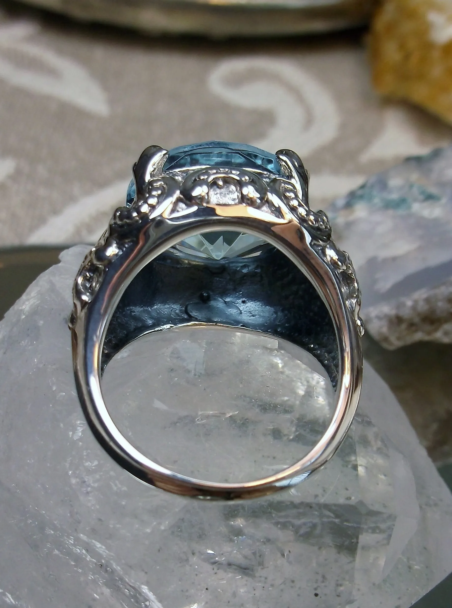 D96, Gothic Bling Ring | Choice of 12ct Gem Vintage Revival Jewelry D96