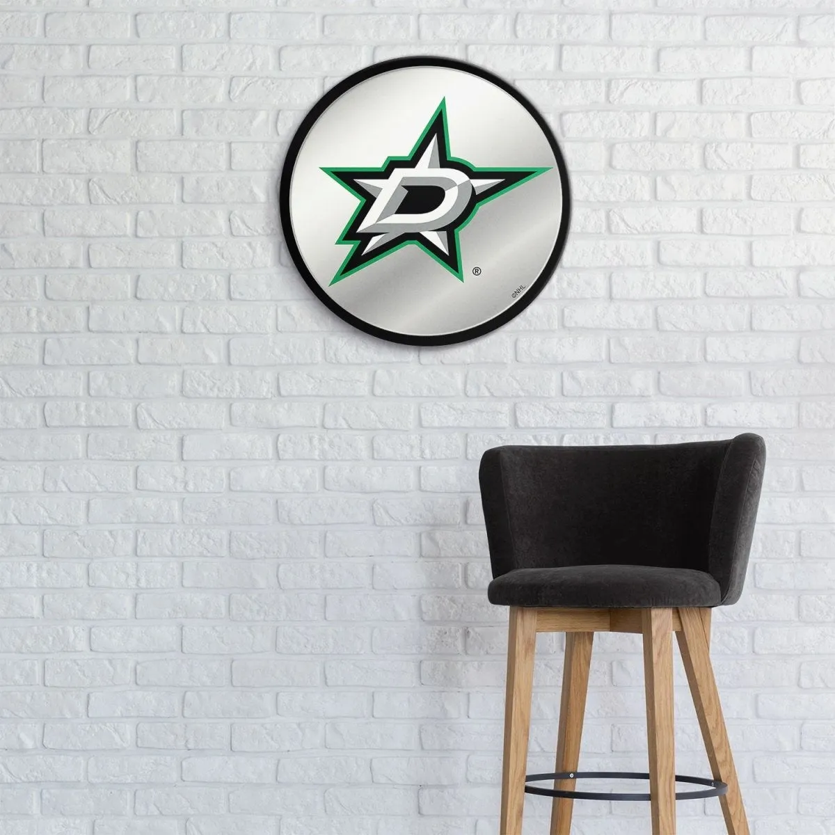 Dallas Stars: Modern Disc Mirrored Wall Sign