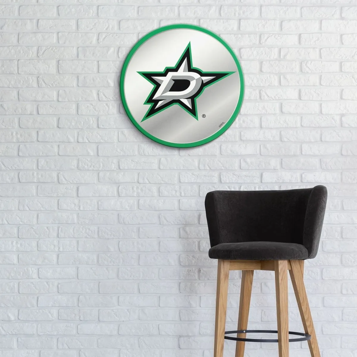 Dallas Stars: Modern Disc Mirrored Wall Sign