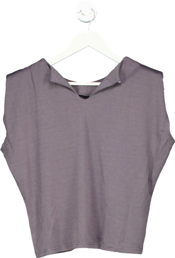 Dazy Grey Sleeveless Top UK S