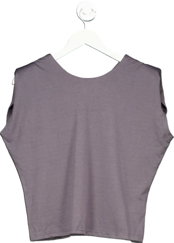 Dazy Grey Sleeveless Top UK S