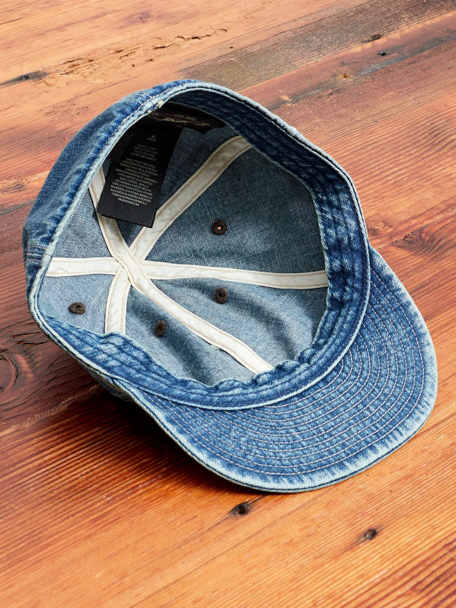 Denim Service Cap in Vintage Indigo