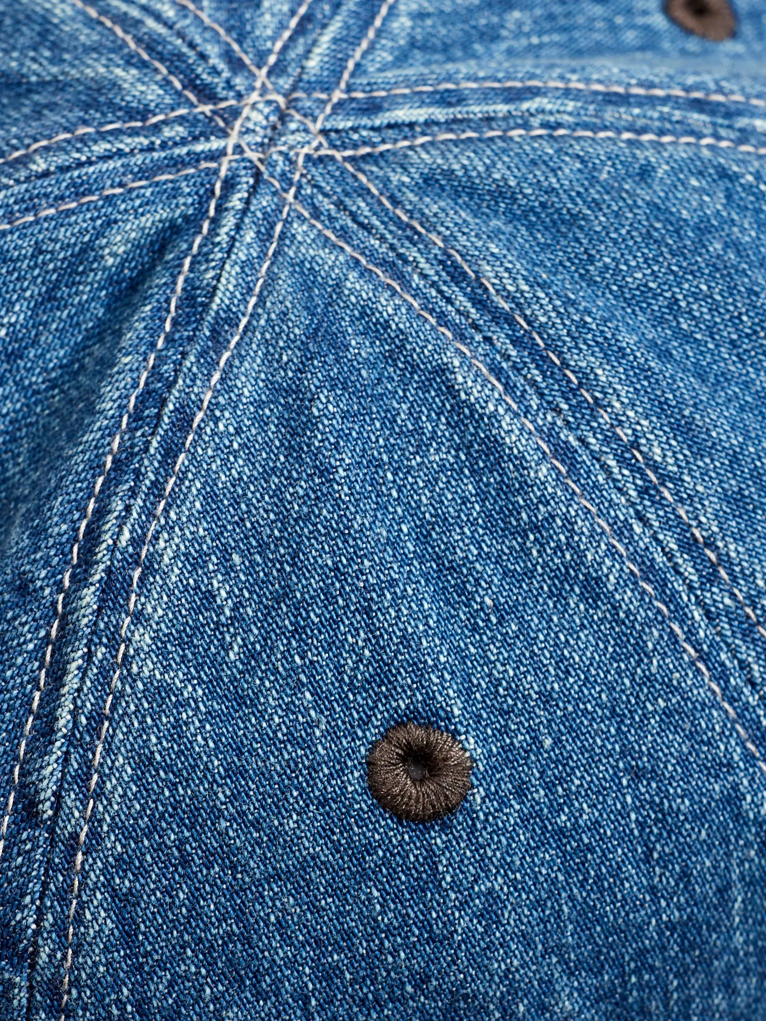 Denim Service Cap in Vintage Indigo