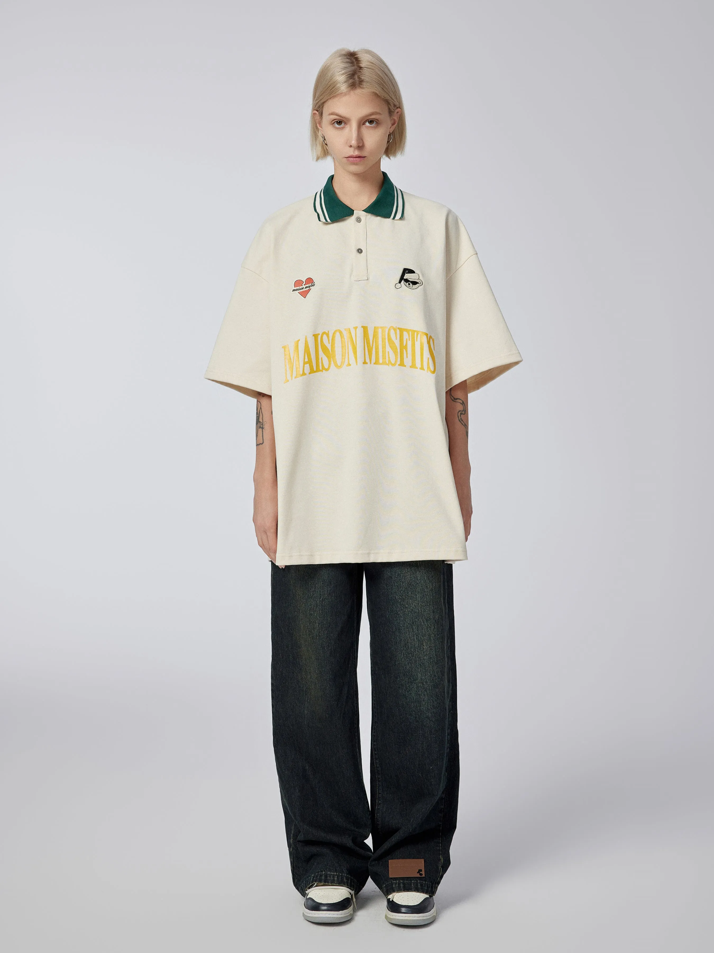 Different Loneliness - Oversized Signature POLO - Beige or Grey