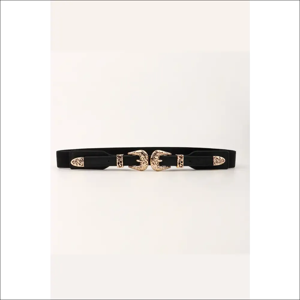 Double Buckle Elastic Stylish Belt