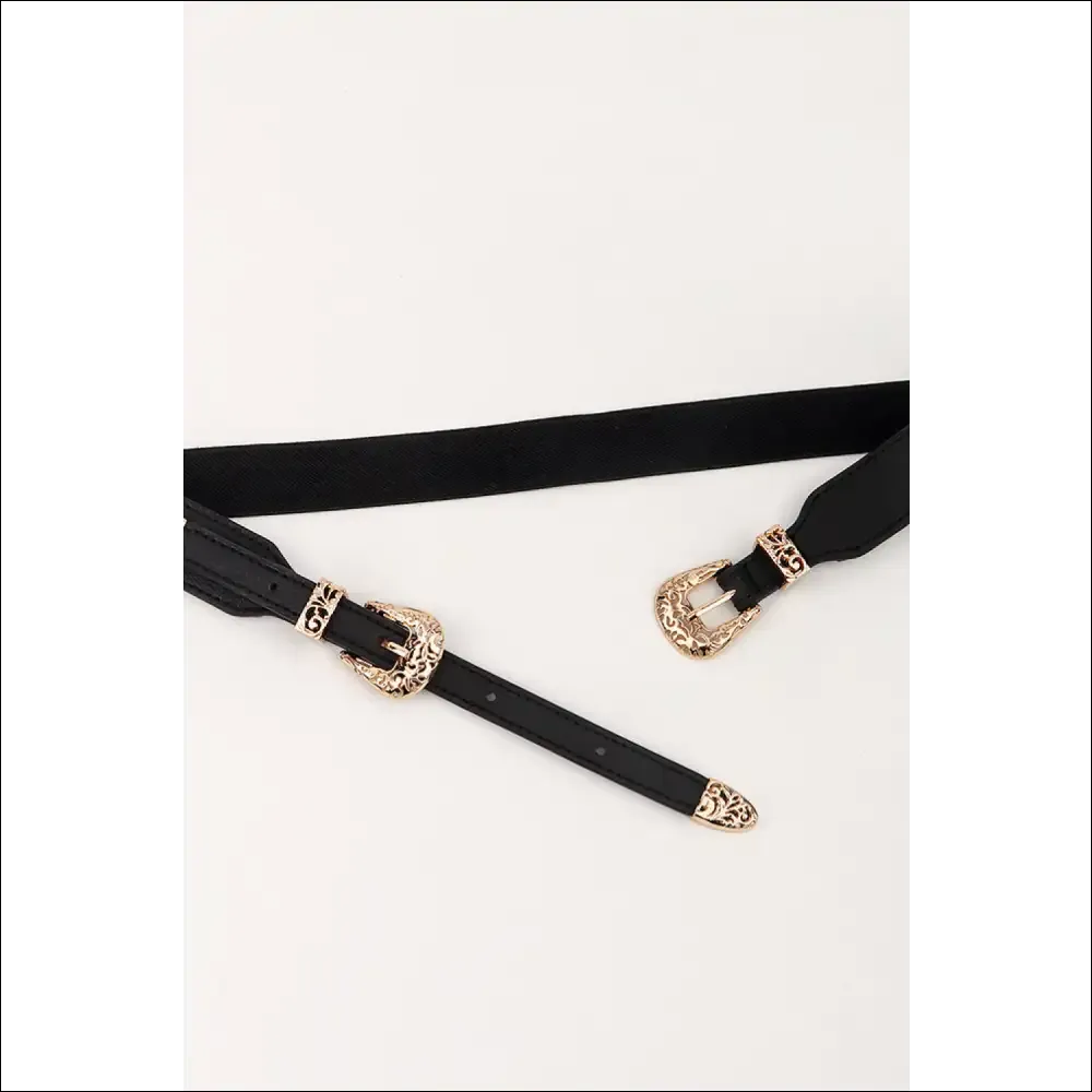 Double Buckle Elastic Stylish Belt