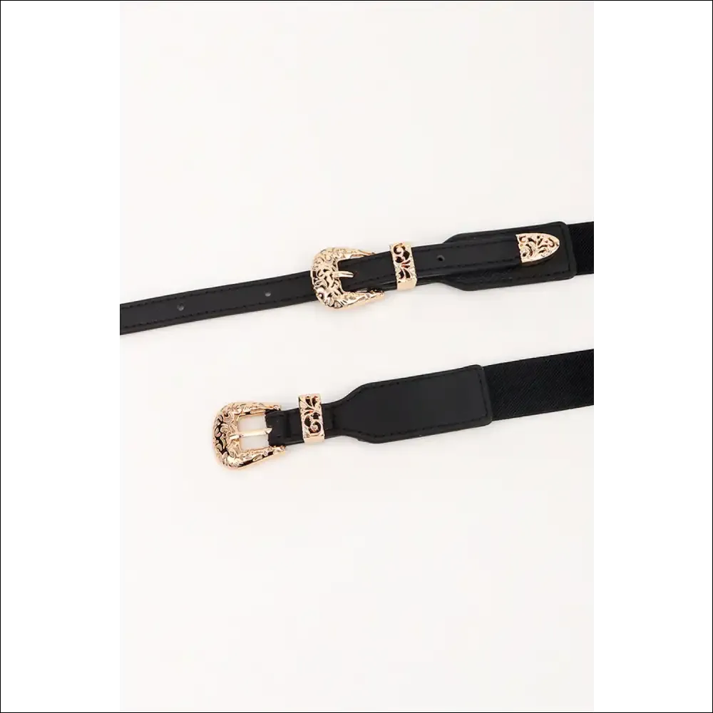 Double Buckle Elastic Stylish Belt