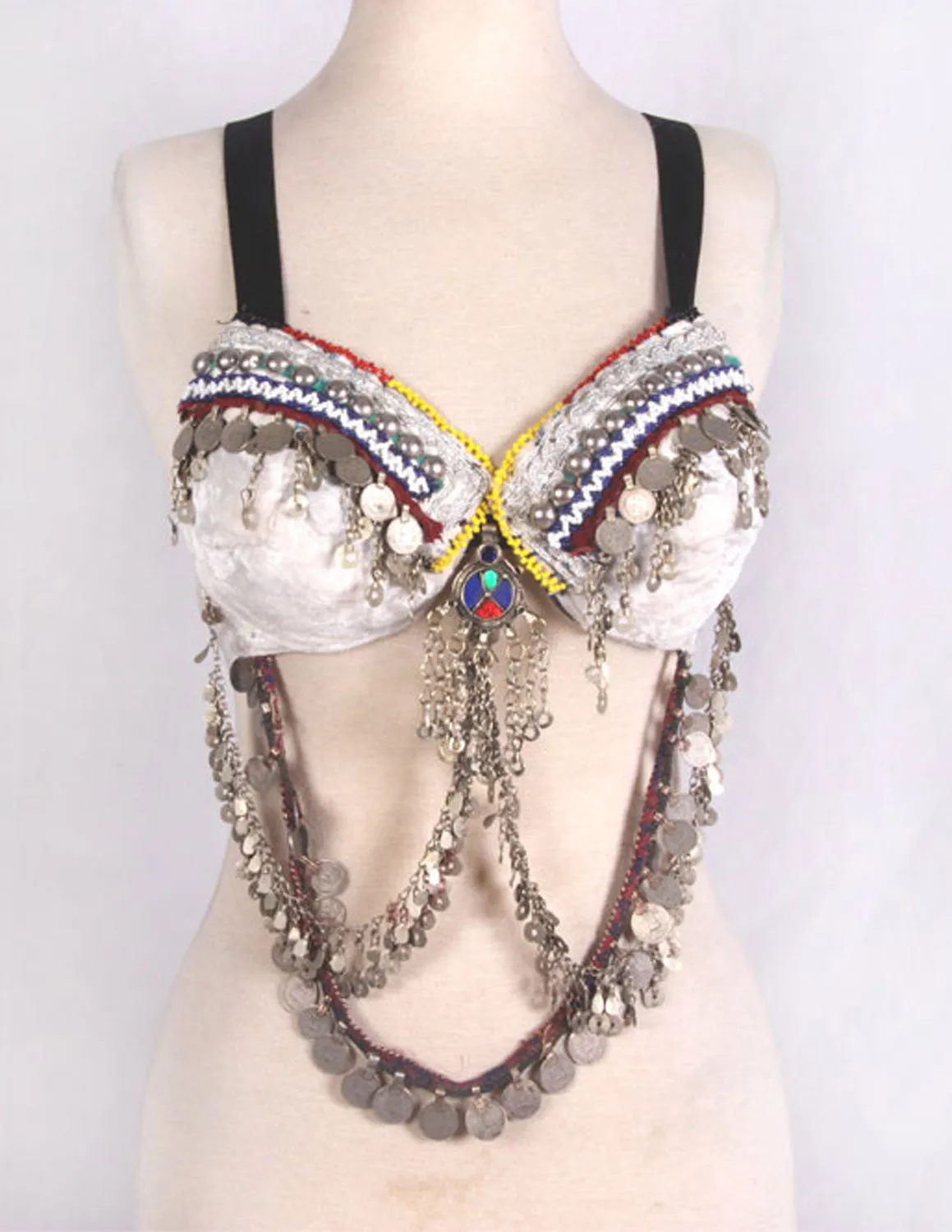 Double Drape Bra Belt White WS