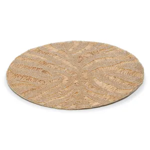 DWELL ABSTRACT BEADED PLACEMAT (36CM - GOLD/CREAM)