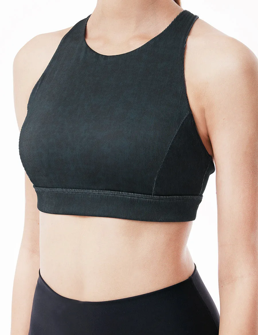 easyoga LA-VEDA Vintage Rib Bra - B18 Twilight Blue