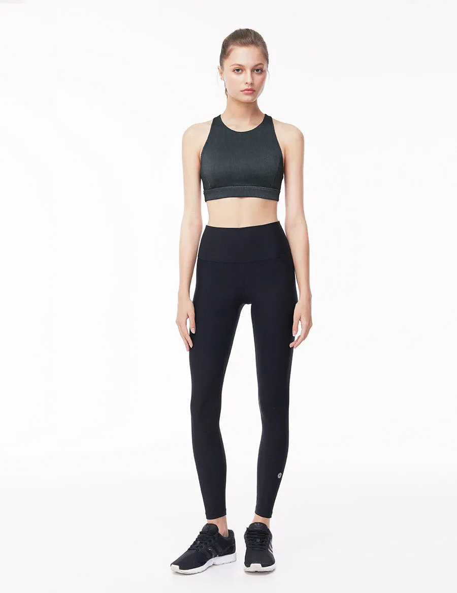 easyoga LA-VEDA Vintage Rib Bra - B18 Twilight Blue