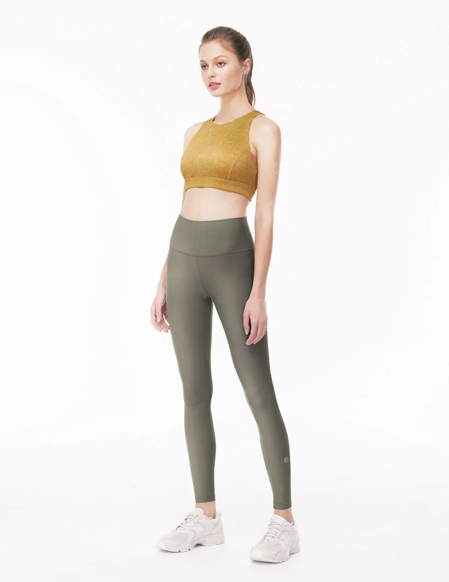 easyoga LA-VEDA Vintage Rib Bra - Y09 Mine Yellow