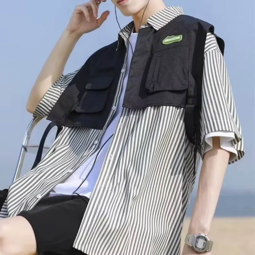 Fake Two Striped Shirt