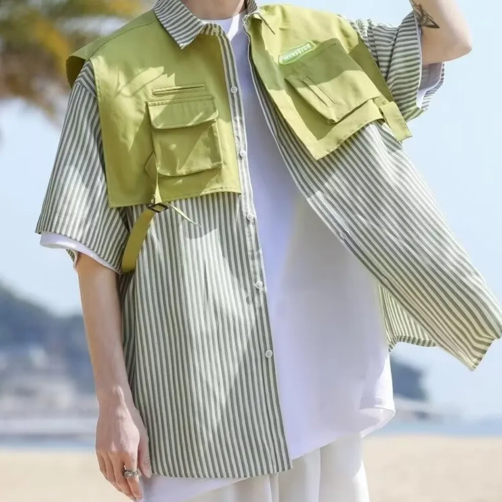 Fake Two Striped Shirt