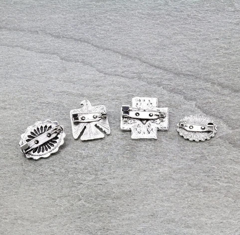 Fashion Cross & Thunderbird Pin Set