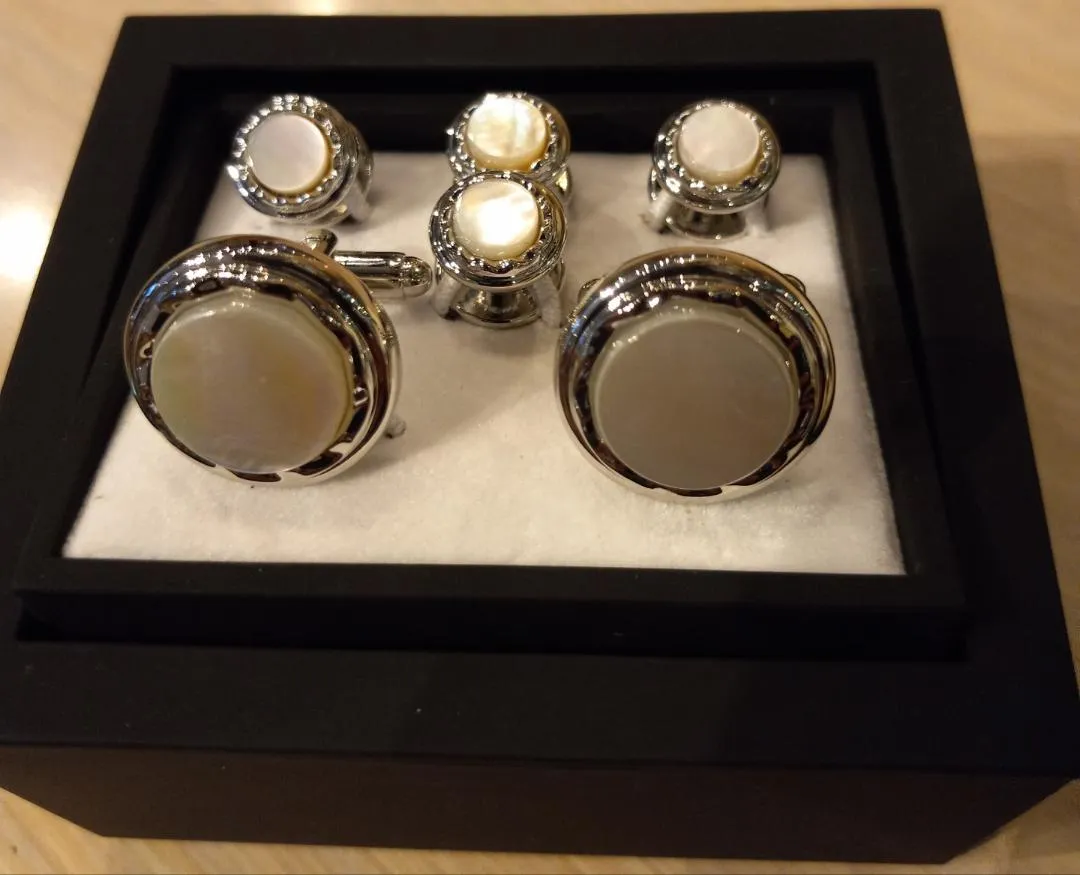 Fine Quality Tuxedo Set's, Cloisonne Centers, Par've Crystals, Red, Blue, Mother of Pearl & Black Onyx! REDEY TO GO!
